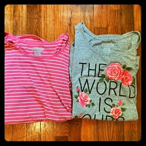 2 Great Expectations Maternity shirts sz xl